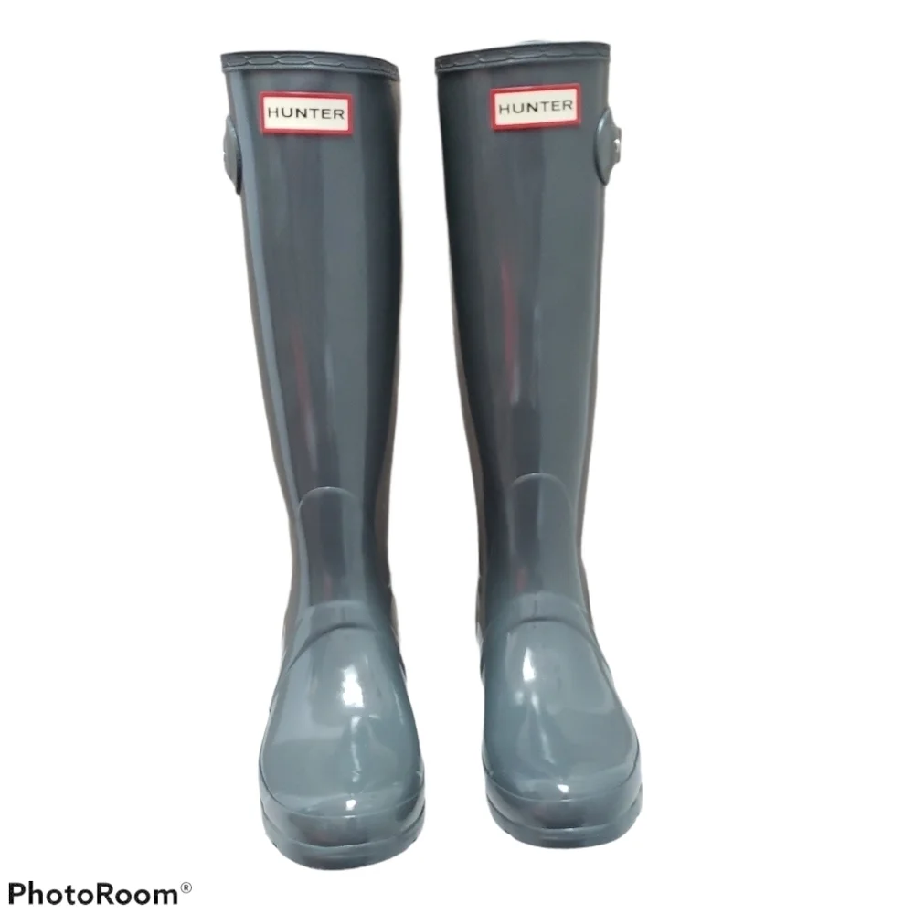 Hunter‎ original tall gloss boots Sz 6